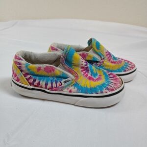 Vans Kids Slip-On Tie Dye Sneakers Toddler Size 8